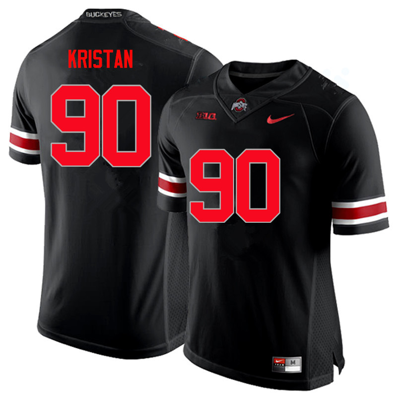 Men Ohio State Buckeyes #90 Bryan Kristan College Football Jerseys Limited-Black